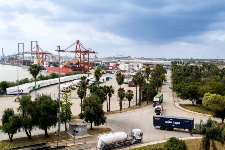 Puerto de Sevilla - panorámica - logística