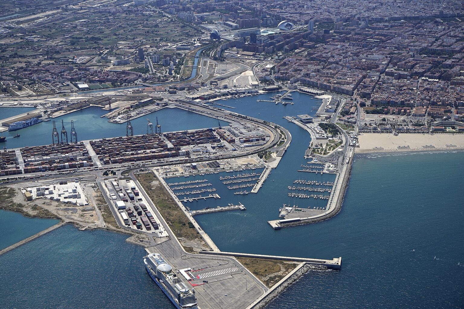 Puerto de Valencia - Panorámica aérea