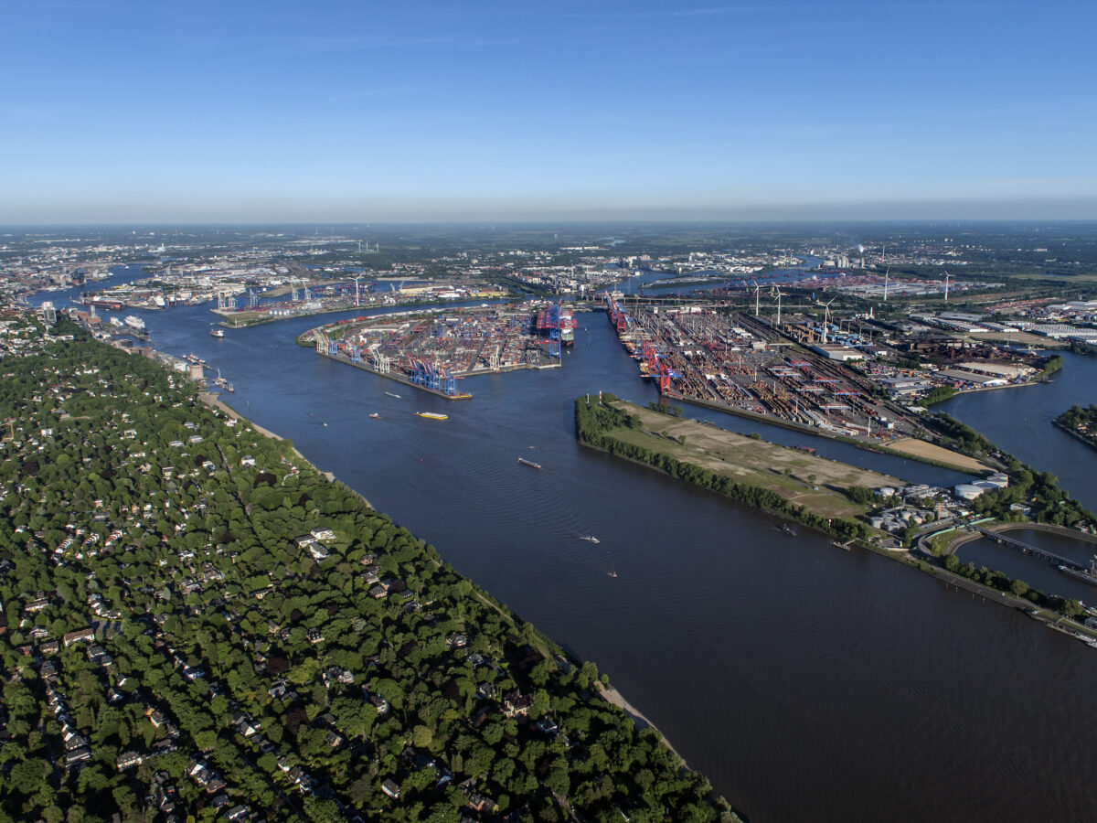 Vista panorámica del Puerto de Hamburgo