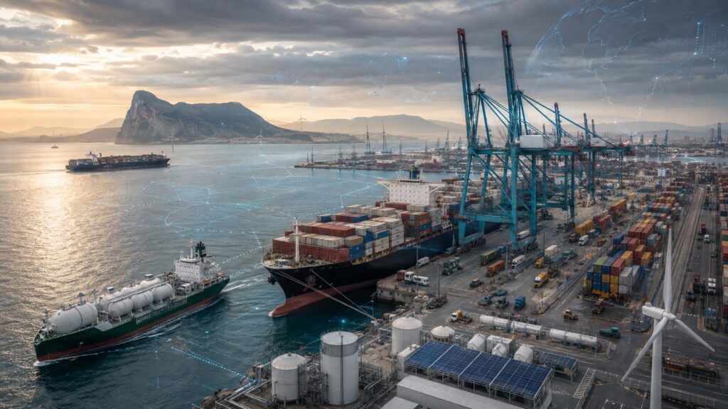 Imagen de un puerto creada con IA