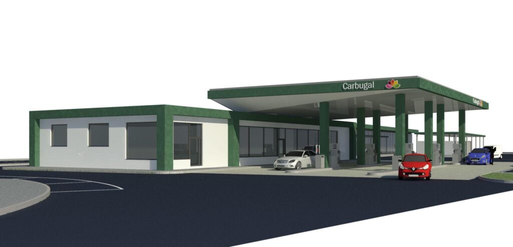 Infografía de la gasolinera As Pías en el Puerto de Ferrol