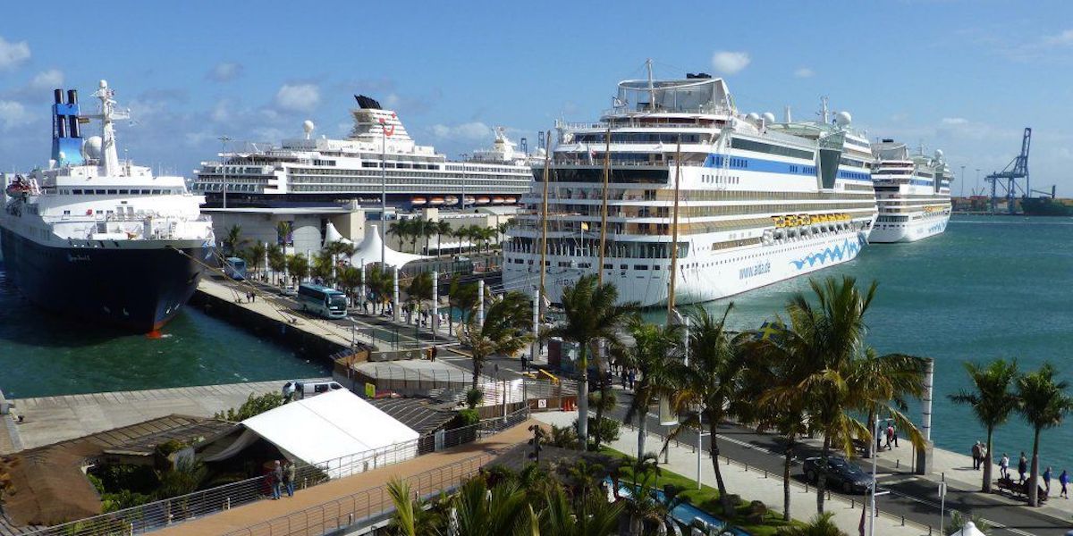 Cuatro cruceros se dan cita en el Puerto de Las Palmas