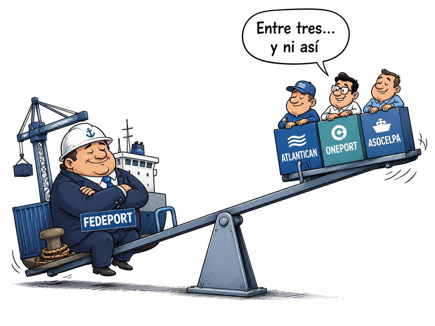 Caricatura de InfoPuertos