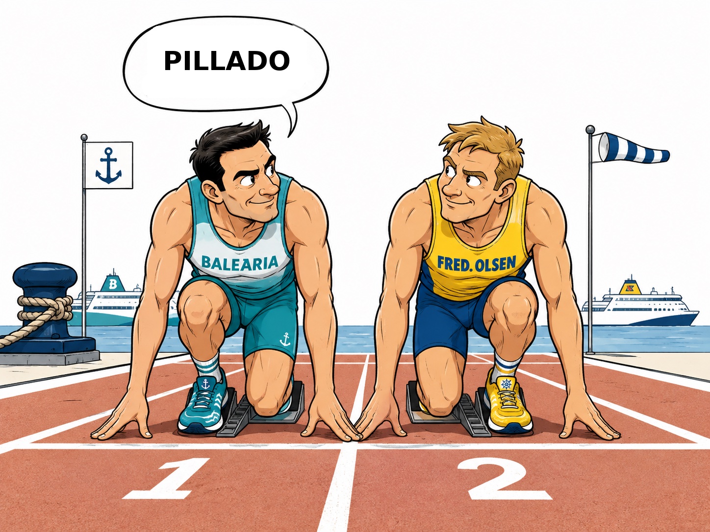 Caricatura de InfoPuertos