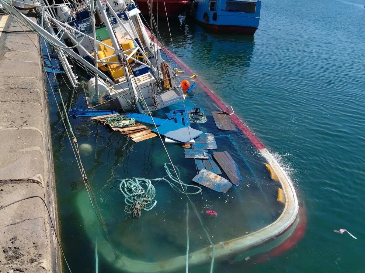 Puerto de Arrecife - Monte Arballu - hundimiento