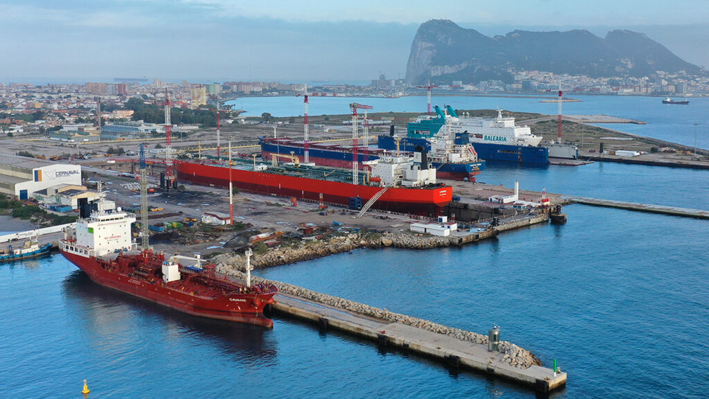 Vista aérea del Puerto Bahía de Algeciras