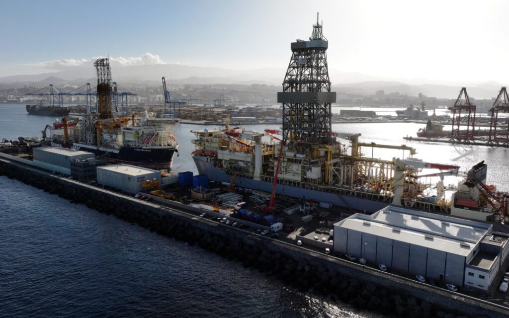 Vista aérea del entorno portuario del muelle Reina Sofía en Las Palmas, difundida por Astican