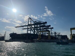 Vista aérea de las terminales de contenedores de Valenciaport